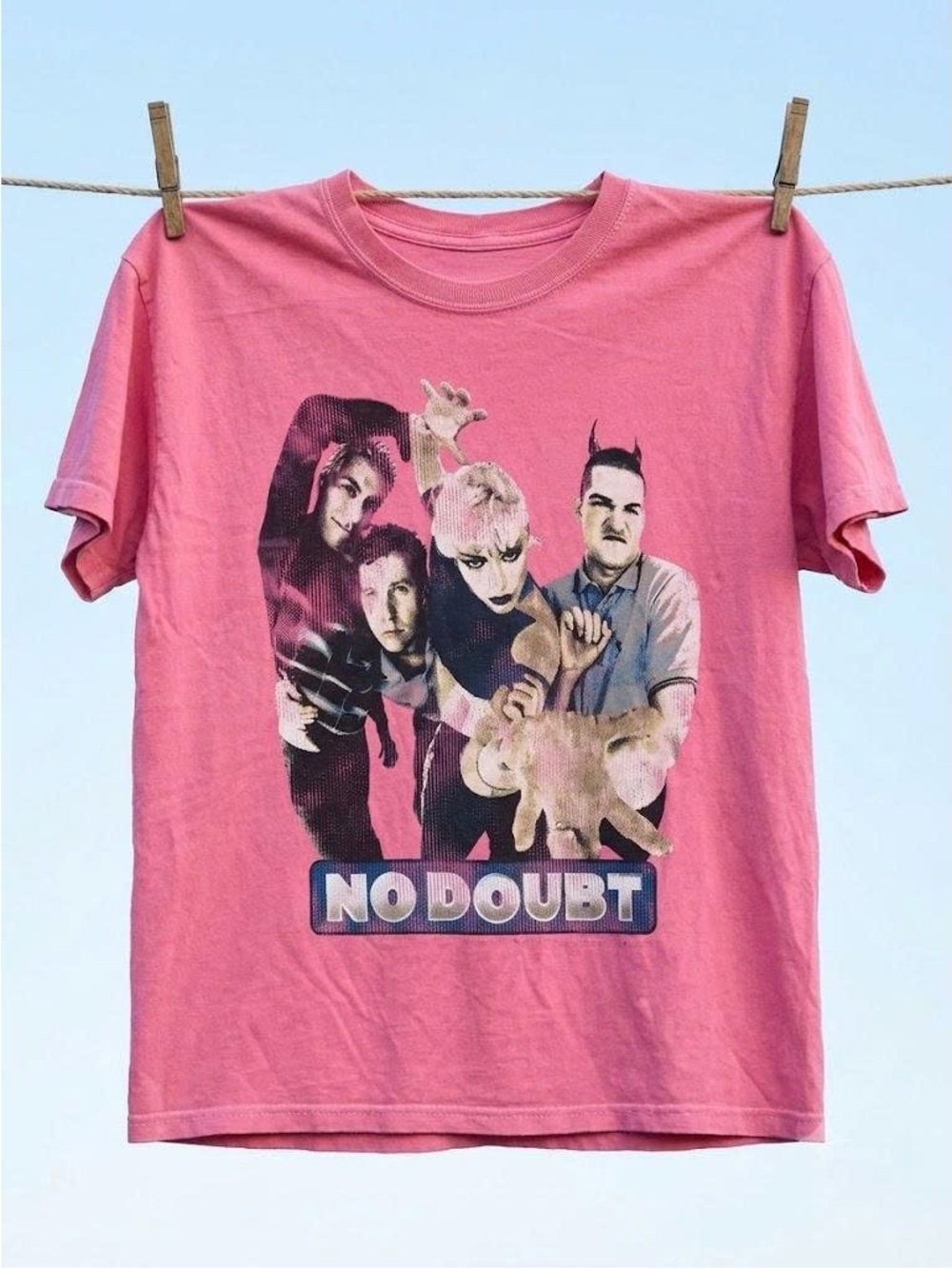 Vintage Pink No Doubt Band Photo Tee